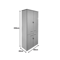 Ντουλάπα γραφείου Armadi pakoworld sonoma-λευκό 80x40x200εκ Ντουλάπα γραφείου Armadi pakoworld sonoma-λευκό 80x40x200εκ