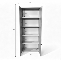 Ντουλάπα γραφείου Stark pakoworld σε oak-μπεζ 80x40x200εκ Ντουλάπα γραφείου Stark pakoworld σε oak-μπεζ 80x40x200εκ
