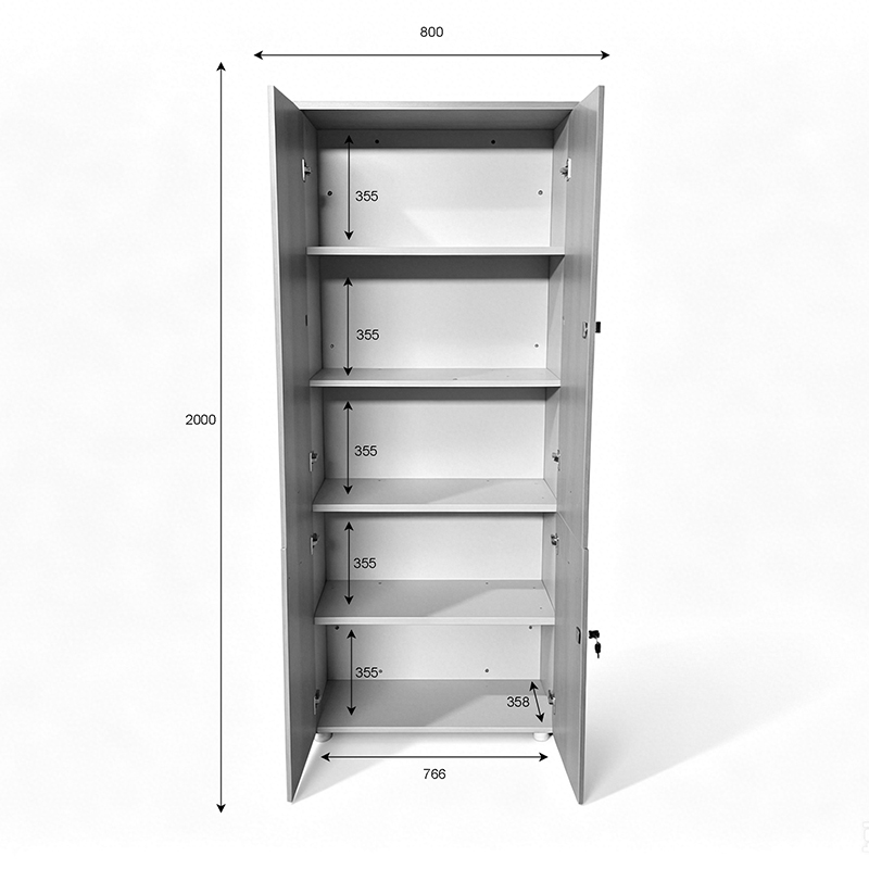 Ντουλάπα γραφείου Stark pakoworld σε oak-μπεζ 80x40x200εκ Ντουλάπα γραφείου Stark pakoworld σε oak-μπεζ 80x40x200εκ