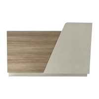 Γραφείο reception Kalu pakoworld σε oak-μπεζ απόχρωση 160x60x105εκ Γραφείο reception Kalu pakoworld σε oak-μπεζ απόχρωση 160x60x105εκ