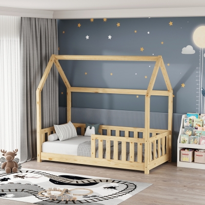 Παιδικό κρεβάτι Bambie με κιγκλίδωμα τ. Montessori pakoworld ξύλο πεύκου σε φυσική απόχρωση 70x140εκ Παιδικό κρεβάτι Bambie με κιγκλίδωμα τ. Montessori pakoworld ξύλο πεύκου σε φυσική απόχρωση 70x140εκ