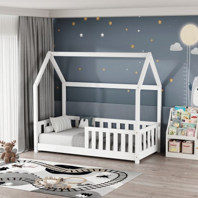 Παιδικό κρεβάτι Bambie με κιγκλίδωμα τ. Montessori pakoworld ξύλο πεύκου σε λευκή απόχρωση 70x140εκ Παιδικό κρεβάτι Bambie με κιγκλίδωμα τ. Montessori pakoworld ξύλο πεύκου σε λευκή απόχρωση 70x140εκ