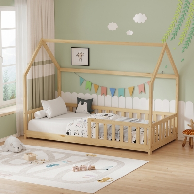 Παιδικό κρεβάτι Callan τ. Montessori με κιγκλίδωμα pakoworld ξύλο πεύκου σε φυσική απόχρωση 90x190εκ Παιδικό κρεβάτι Callan τ. Montessori με κιγκλίδωμα pakoworld ξύλο πεύκου σε φυσική απόχρωση 90x190εκ