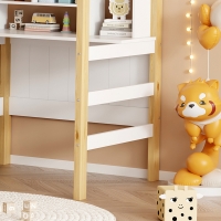 Παιδικό κρεβάτι Bedria pakoworld τ. Montessori ξύλο σε λευκή-φυσική απόχρωση 190x90εκ