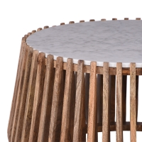 Τραπέζι σαλονιού Mable pakoworld mango ξύλο σε φυσική απόχρωση με επιφάνεια μαρμάρου Φ80x45εκ Τραπέζι σαλονιού Mable pakoworld mango ξύλο σε φυσική απόχρωση με επιφάνεια μαρμάρου Φ80x45εκ