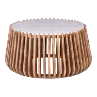 Τραπέζι σαλονιού Mable pakoworld mango ξύλο σε φυσική απόχρωση με επιφάνεια μαρμάρου Φ80x45εκ Τραπέζι σαλονιού Mable pakoworld mango ξύλο σε φυσική απόχρωση με επιφάνεια μαρμάρου Φ80x45εκ