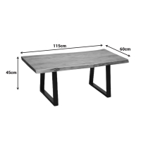 Τραπέζι σαλονιού Miles pakoworld μασίφ ξύλο ακακίας πάχους 3.7-4εκ σε καρυδί απόχρωση με μαύρα μεταλλικά πόδια 115x60x45εκ Τραπέζι σαλονιού Miles pakoworld μασίφ ξύλο ακακίας πάχους 3.7-4εκ σε καρυδί απόχρωση με μαύρα μεταλλικά πόδια 115x60x45εκ