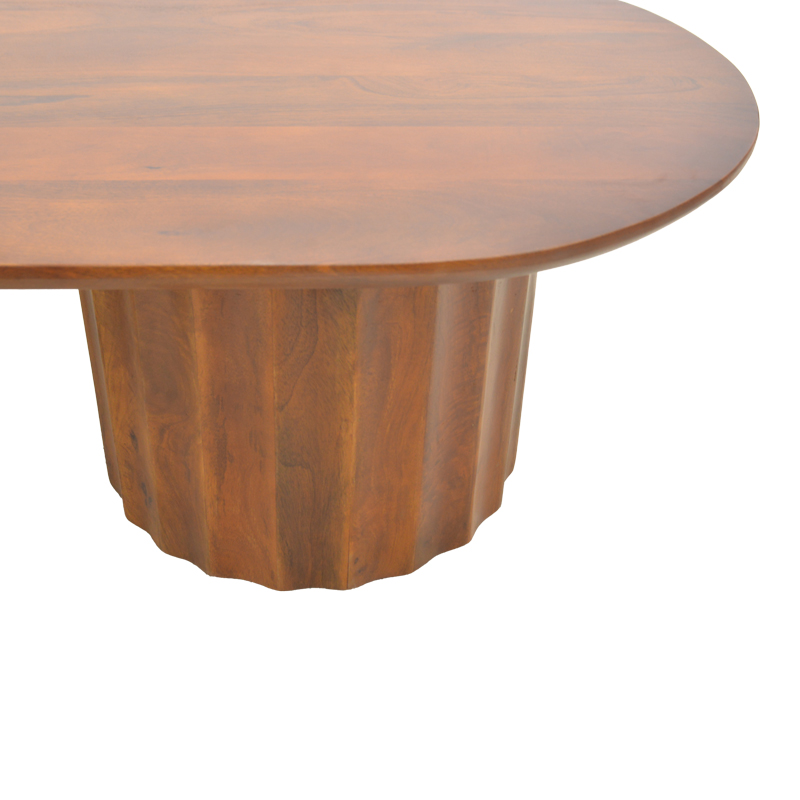 Τραπέζι σαλονιού Flute pakoworld μασίφ ξύλο μάνγκο καρυδί 130x65x40εκ Τραπέζι σαλονιού Flute pakoworld μασίφ ξύλο μάνγκο καρυδί 130x65x40εκ