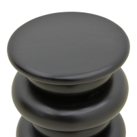 Βοηθητικό τραπέζι Circena pakoworld μασίφ μάνγκο ξύλο μαύρο Φ40x45εκ