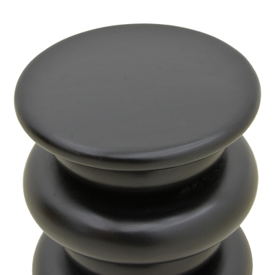 Βοηθητικό τραπέζι Circena pakoworld μασίφ μάνγκο ξύλο μαύρο Φ40x45εκ