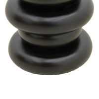 Βοηθητικό τραπέζι Circena pakoworld μασίφ μάνγκο ξύλο μαύρο Φ40x45εκ