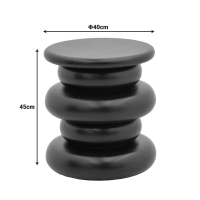 Βοηθητικό τραπέζι Circena pakoworld μασίφ μάνγκο ξύλο σε φυσική απόχρωση Φ40x45εκ