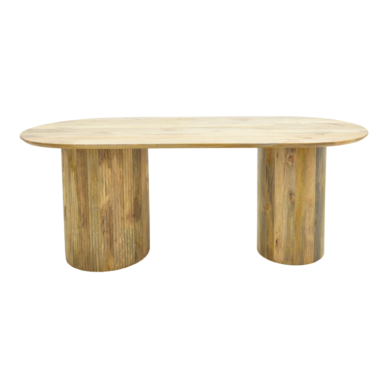 Τραπέζι Flute pakoworld μασίφ μάνγκο ξύλο σε φυσική απόχρωση 200x90x76εκ Τραπέζι Flute pakoworld μασίφ μάνγκο ξύλο σε φυσική απόχρωση 200x90x76εκ