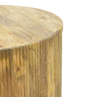 Τραπέζι σαλονιού Orban pakoworld μασίφ μάνγκο ξύλο σε φυσική απόχρωση Φ80x45εκ