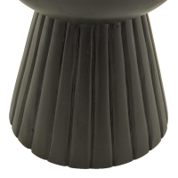 Βοηθητικό τραπέζι Nemira pakoworld μασίφ μάνγκο ξύλο μαύρο Φ30x35εκ