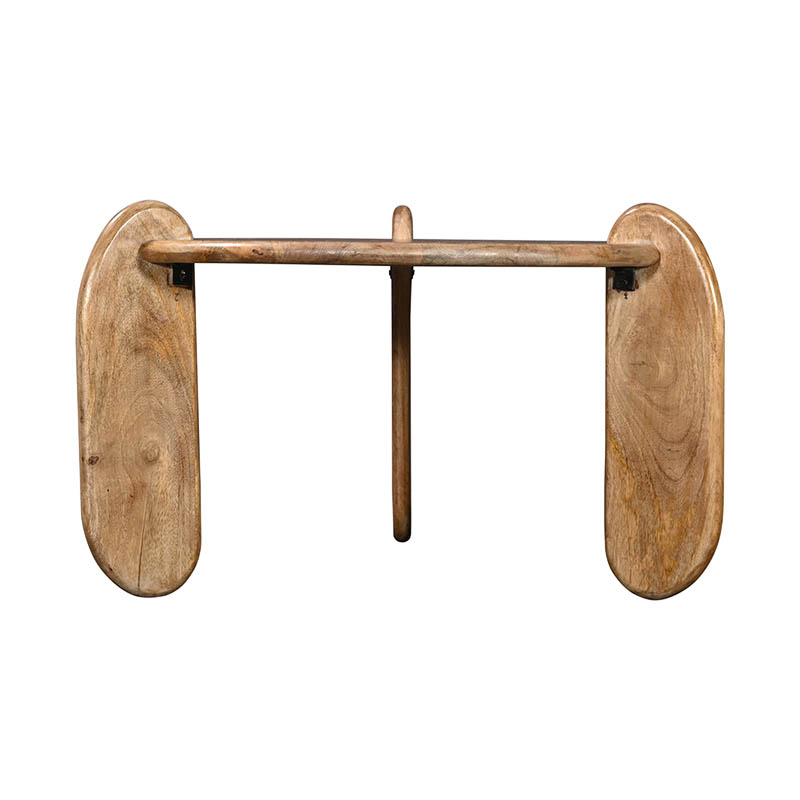 Τραπέζι σαλονιού Earten pakoworld μασίφ ξύλο ακακίας σε φυσική απόχρωση Φ80x40εκ