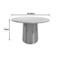 Τραπέζι Tully pakoworld μασίφ ξύλο ακακίας σε φυσική απόχρωση Φ120x75εκ Τραπέζι Tully pakoworld μασίφ ξύλο ακακίας σε φυσική απόχρωση Φ120x75εκ