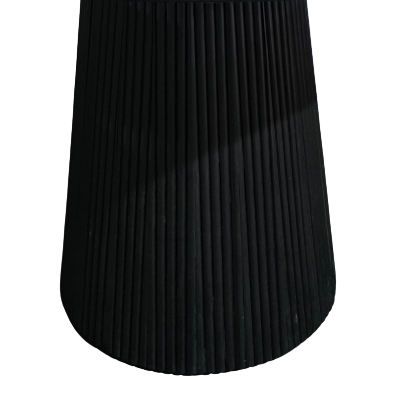 Τραπέζι σαλονιού Canicule I pakoworld μασίφ ξύλο ακακίας σε μαύρη απόχρωση Φ80x40εκ