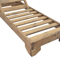 Ξαπλώστρα Fendy pakoworld ξύλο ελάτου σε καρυδί απόχρωση 71.5x200x24εκ