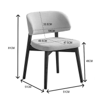 Καρέκλα Siena pakoworld rubberwood σε καρυδί-εκρού απόχρωση 48x50x81εκ