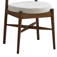 Καρέκλα Raudi pakoworld rubberwood σε καρυδί-εκρού απόχρωση 45.5x45.5x81εκ Καρέκλα Raudi pakoworld rubberwood σε καρυδί-εκρού απόχρωση 45.5x45.5x81εκ
