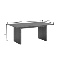 Τραπέζι Eleganza pakoworld mdf σε καρυδί απόχρωση 180x99x75.8εκ