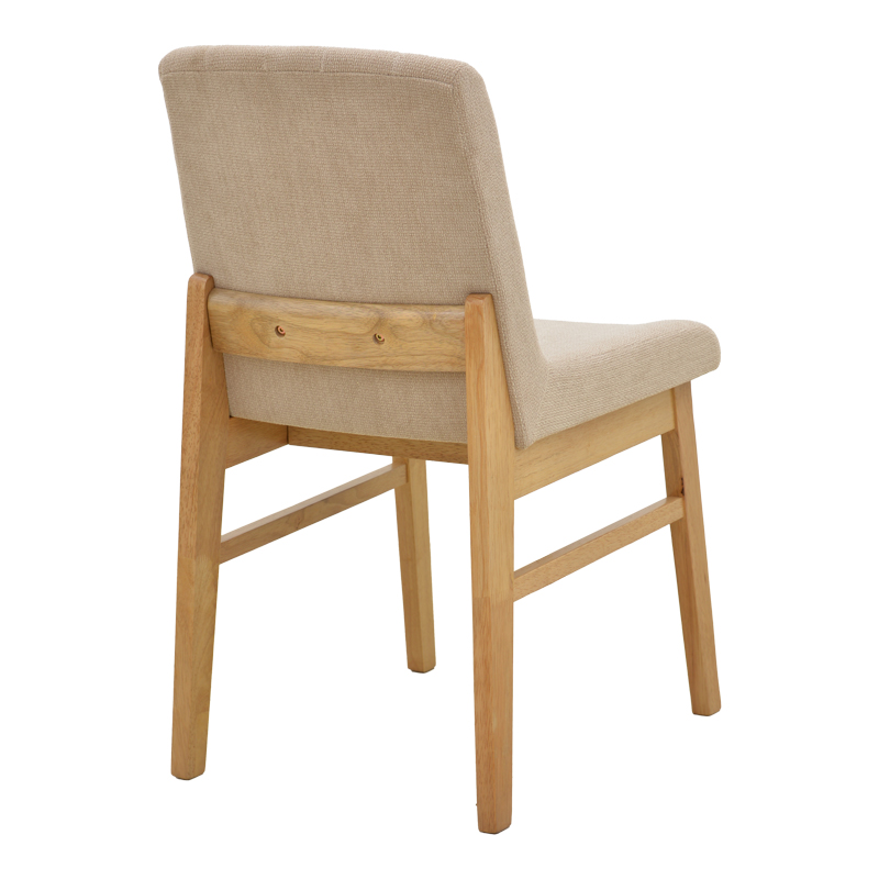 Καρέκλα Dalby pakoworld μπεζ ύφασμα sonoma rubberwood 50x45x85,5εκ Καρέκλα Dalby pakoworld μπεζ ύφασμα sonoma rubberwood 50x45x85,5εκ