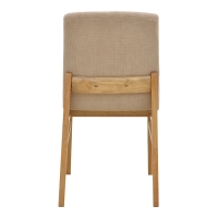 Καρέκλα Dalby pakoworld μπεζ ύφασμα sonoma rubberwood 50x45x85,5εκ Καρέκλα Dalby pakoworld μπεζ ύφασμα sonoma rubberwood 50x45x85,5εκ