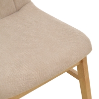 Καρέκλα Dalby pakoworld μπεζ ύφασμα sonoma rubberwood 50x45x85,5εκ Καρέκλα Dalby pakoworld μπεζ ύφασμα sonoma rubberwood 50x45x85,5εκ