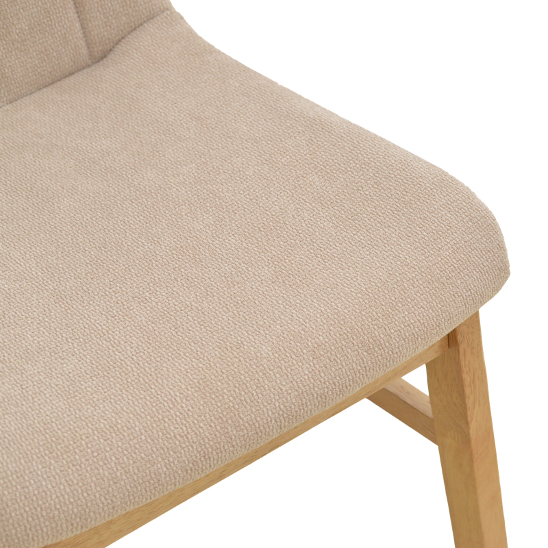 Καρέκλα Dalby pakoworld μπεζ ύφασμα sonoma rubberwood 50x45x85,5εκ Καρέκλα Dalby pakoworld μπεζ ύφασμα sonoma rubberwood 50x45x85,5εκ