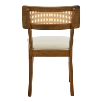 Καρέκλα Raffles pakoworld καρυδί rubberwood με pe rattan και εκρού ύφασμα 47x48x83.5εκ Καρέκλα Raffles pakoworld καρυδί rubberwood με pe rattan και εκρού ύφασμα 47x48x83.5εκ