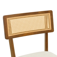Καρέκλα Raffles pakoworld καρυδί rubberwood με pe rattan και εκρού ύφασμα 47x48x83.5εκ Καρέκλα Raffles pakoworld καρυδί rubberwood με pe rattan και εκρού ύφασμα 47x48x83.5εκ