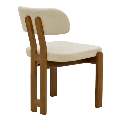 Καρέκλα Genoa pakoworld καρυδί rubberwood και εκρού ύφασμα 50x43x82εκ Καρέκλα Genoa pakoworld καρυδί rubberwood και εκρού ύφασμα 50x43x82εκ