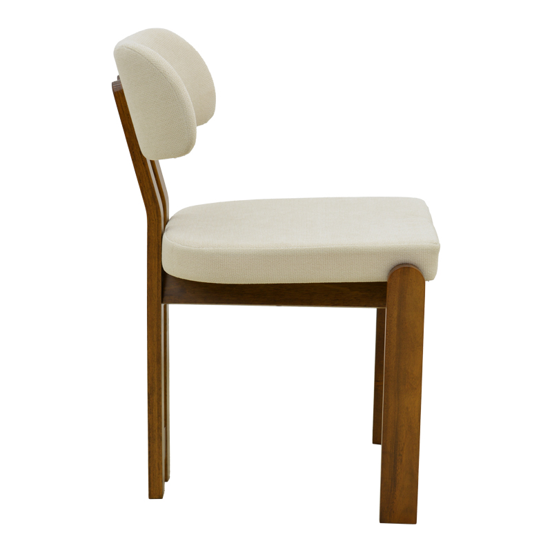Καρέκλα Genoa pakoworld καρυδί rubberwood και εκρού ύφασμα 50x43x82εκ Καρέκλα Genoa pakoworld καρυδί rubberwood και εκρού ύφασμα 50x43x82εκ