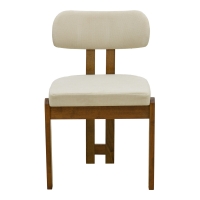 Καρέκλα Genoa pakoworld καρυδί rubberwood και εκρού ύφασμα 50x43x82εκ Καρέκλα Genoa pakoworld καρυδί rubberwood και εκρού ύφασμα 50x43x82εκ