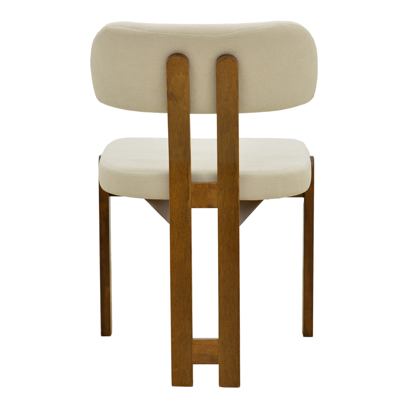 Καρέκλα Genoa pakoworld καρυδί rubberwood και εκρού ύφασμα 50x43x82εκ Καρέκλα Genoa pakoworld καρυδί rubberwood και εκρού ύφασμα 50x43x82εκ