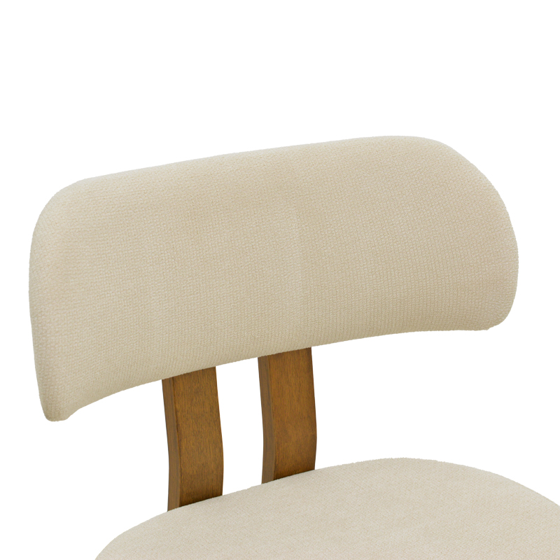 Καρέκλα Genoa pakoworld καρυδί rubberwood και εκρού ύφασμα 50x43x82εκ Καρέκλα Genoa pakoworld καρυδί rubberwood και εκρού ύφασμα 50x43x82εκ