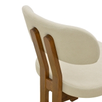 Καρέκλα Genoa pakoworld καρυδί rubberwood και εκρού ύφασμα 50x43x82εκ Καρέκλα Genoa pakoworld καρυδί rubberwood και εκρού ύφασμα 50x43x82εκ