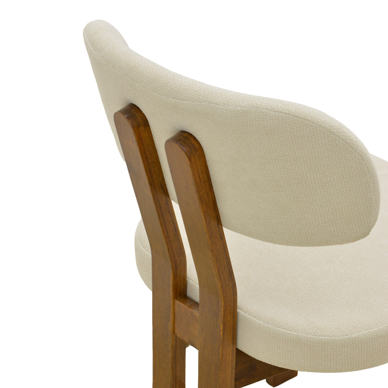 Καρέκλα Genoa pakoworld καρυδί rubberwood και εκρού ύφασμα 50x43x82εκ Καρέκλα Genoa pakoworld καρυδί rubberwood και εκρού ύφασμα 50x43x82εκ