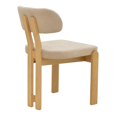 Καρέκλα Genoa pakoworld sonoma rubberwood και μπεζ ύφασμα 50x43x82εκ Καρέκλα Genoa pakoworld sonoma rubberwood και μπεζ ύφασμα 50x43x82εκ