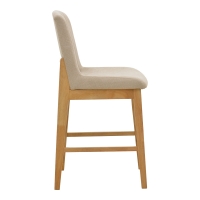 Σκαμπό μπαρ Dalby pakoworld sonoma rubberwood και μπεζ ύφασμα 50x45x102,5εκ Σκαμπό μπαρ Dalby pakoworld sonoma rubberwood και μπεζ ύφασμα 50x45x102,5εκ