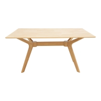 Τραπεζαρία Raffles pakoworld σετ 5τεμ rubberwood με pe rattanσε φυσική απόχρωση 150x90x76εκ