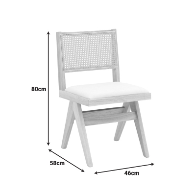 Καρέκλα Winslow pakoworld rubberwood σε φυσική απόχρωση-ύφασμα λευκό 46x58x80εκ Καρέκλα Winslow pakoworld rubberwood σε φυσική απόχρωση-ύφασμα λευκό 46x58x80εκ