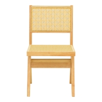 Καρέκλα Winslow pakoworld rubberwood-rattan σε φυσική απόχρωση 46x58x80εκ