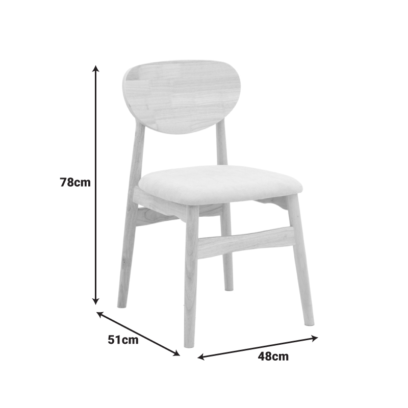 Καρέκλα Cardith pakoworld rubberwood-plywood σε φυσική απόχρωση-ύφασμα γκρι-μπεζ 48x51x78εκ Καρέκλα Cardith pakoworld rubberwood-plywood σε φυσική απόχρωση-ύφασμα γκρι-μπεζ 48x51x78εκ