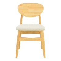 Καρέκλα Cardith pakoworld rubberwood-plywood σε φυσική απόχρωση-ύφασμα γκρι-μπεζ 48x51x78εκ Καρέκλα Cardith pakoworld rubberwood-plywood σε φυσική απόχρωση-ύφασμα γκρι-μπεζ 48x51x78εκ