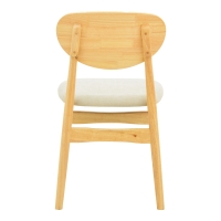 Καρέκλα Cardith pakoworld rubberwood-plywood σε φυσική απόχρωση-ύφασμα γκρι-μπεζ 48x51x78εκ Καρέκλα Cardith pakoworld rubberwood-plywood σε φυσική απόχρωση-ύφασμα γκρι-μπεζ 48x51x78εκ