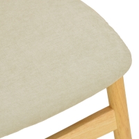 Καρέκλα Cardith pakoworld rubberwood-plywood σε φυσική απόχρωση-ύφασμα γκρι-μπεζ 48x51x78εκ Καρέκλα Cardith pakoworld rubberwood-plywood σε φυσική απόχρωση-ύφασμα γκρι-μπεζ 48x51x78εκ