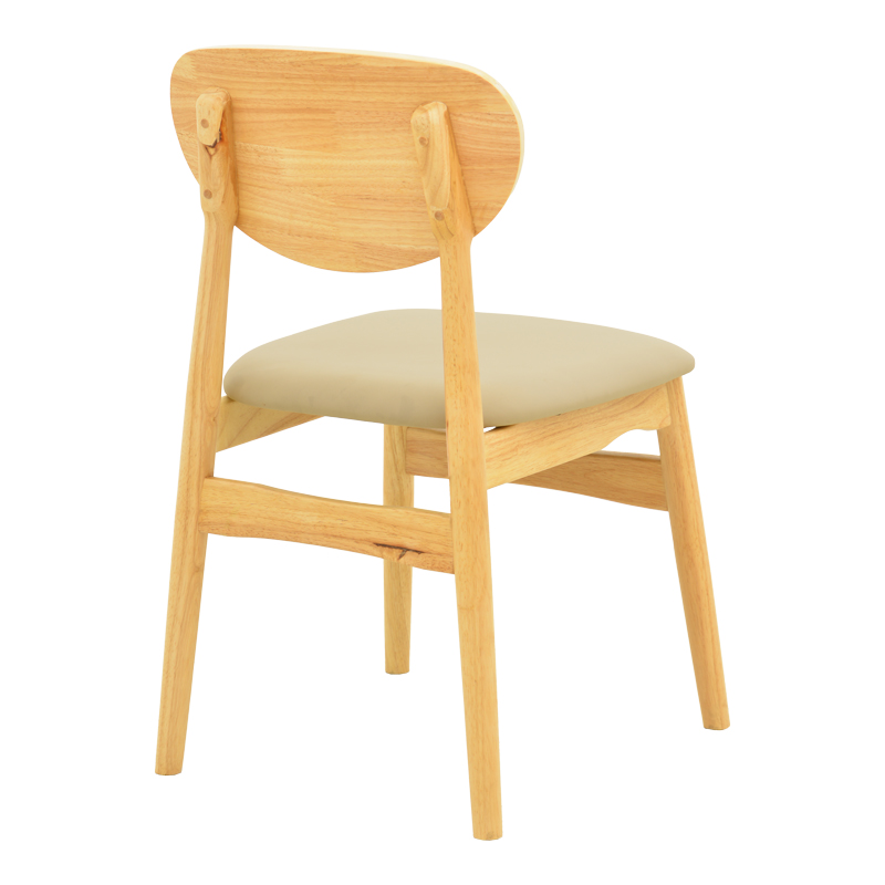 Καρέκλα Cardith pakoworld rubberwood-plywood σε φυσική απόχρωση-pu μπεζ 48x51x78εκ Καρέκλα Cardith pakoworld rubberwood-plywood σε φυσική απόχρωση-pu μπεζ 48x51x78εκ