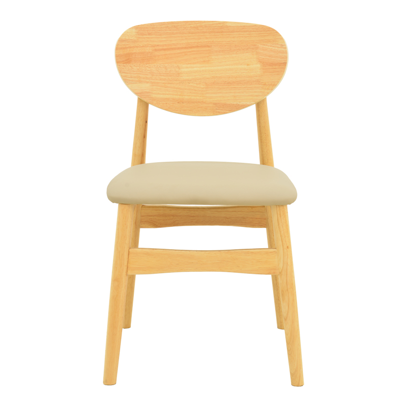 Καρέκλα Cardith pakoworld rubberwood-plywood σε φυσική απόχρωση-pu μπεζ 48x51x78εκ Καρέκλα Cardith pakoworld rubberwood-plywood σε φυσική απόχρωση-pu μπεζ 48x51x78εκ